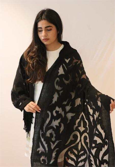 Woven Extra Fine Wool Shawl