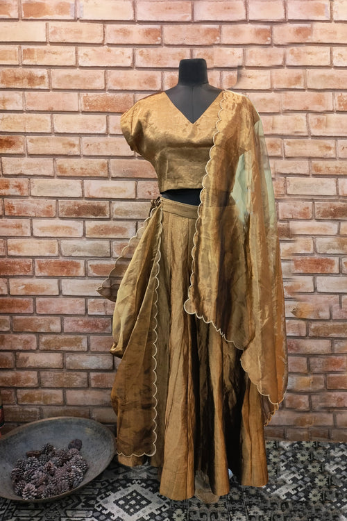 Antique Tissue Lehenga Set