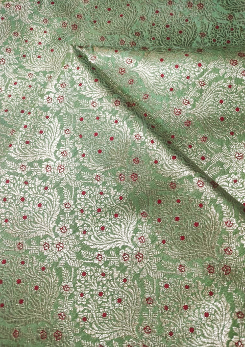 Green Brocade Fabric
