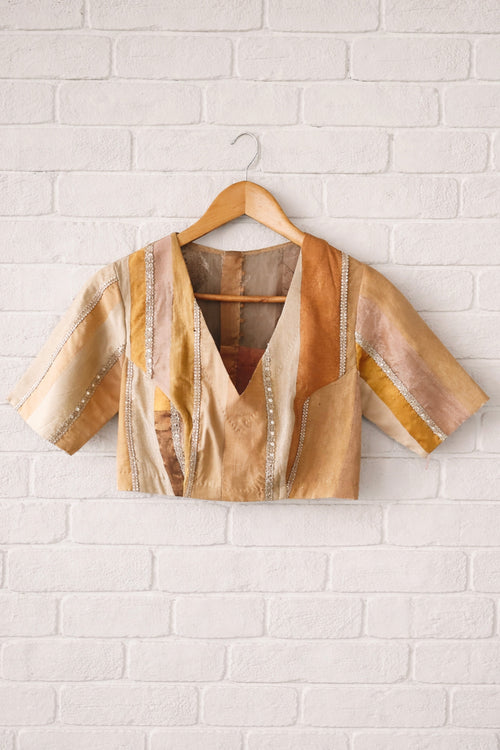 Gold Patchwork Blouse