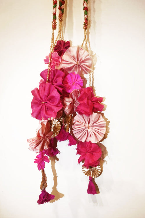 Colorful hair parandi for wedding