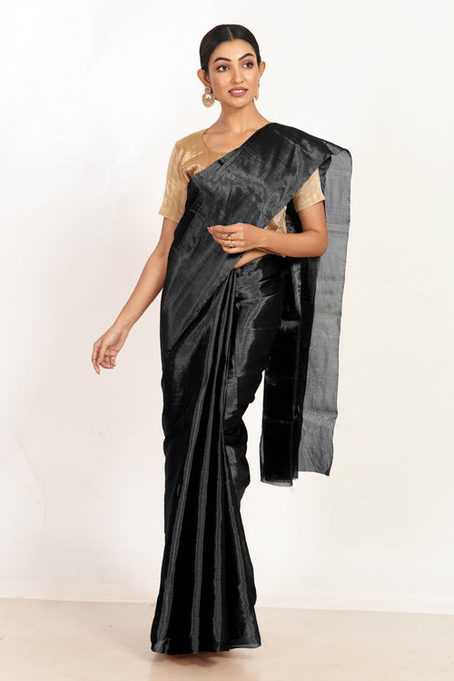 Black Tissue Silk Saree