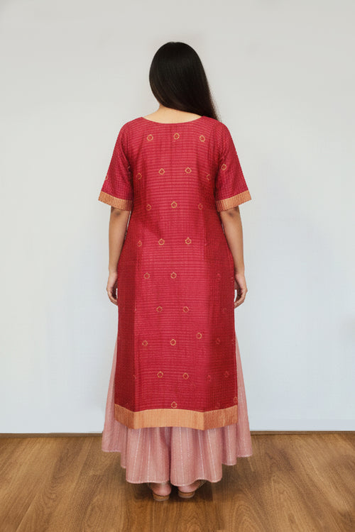 Red Silk Kurti
