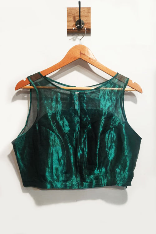 Teal Tissue Cocktail Blouse