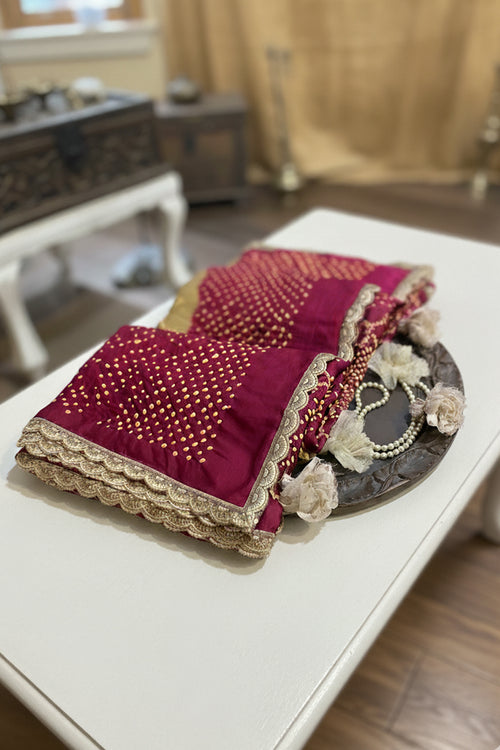 Bandhani handloom sari 