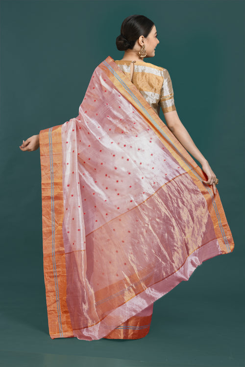 Geheni Dusty pink silk sari 