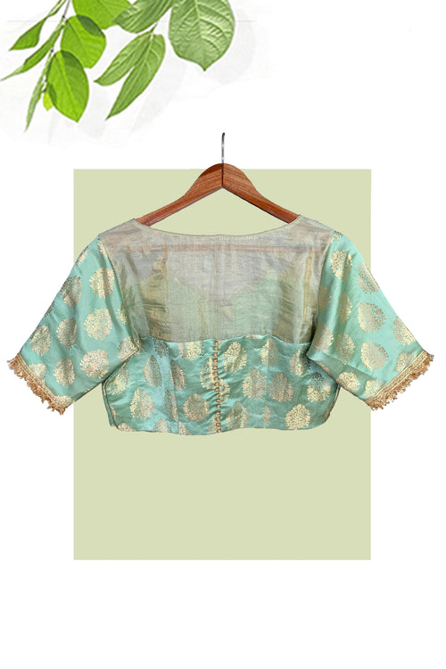 Firozi handwoven Brocade Blouse