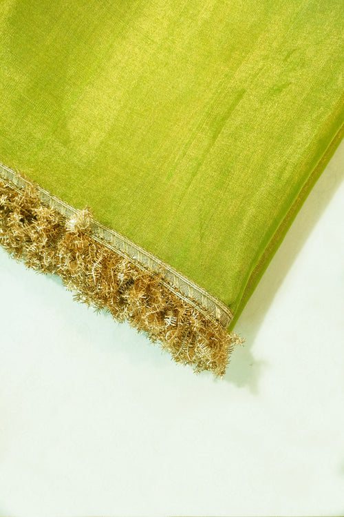 Green Tissue Fabrics With Lace