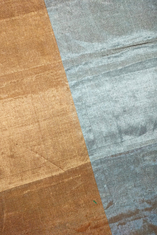 Half-half gold and silver tissue blouse fabric