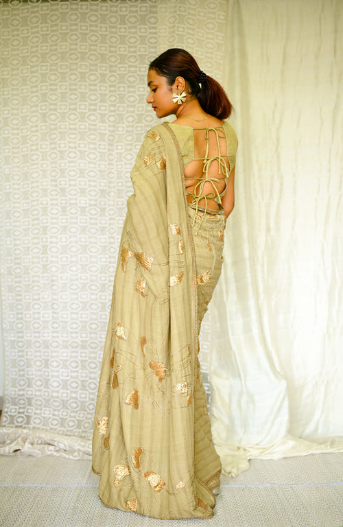 Olive Green Magyar cotton Blouse