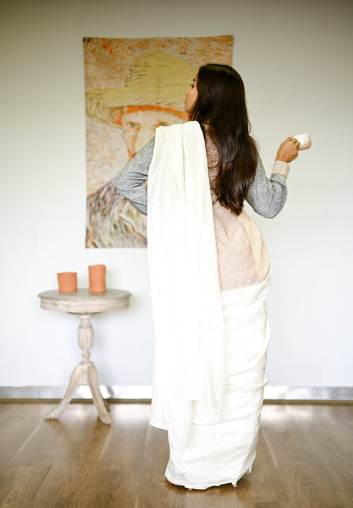 Bengal Silk plain sari