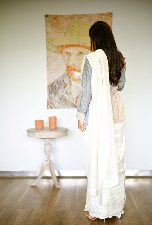 Bengal Silk plain sari