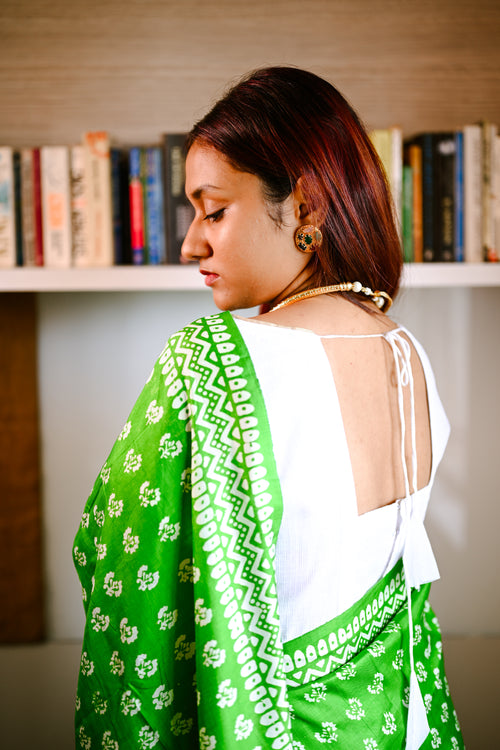 White Kota Doria Blouse