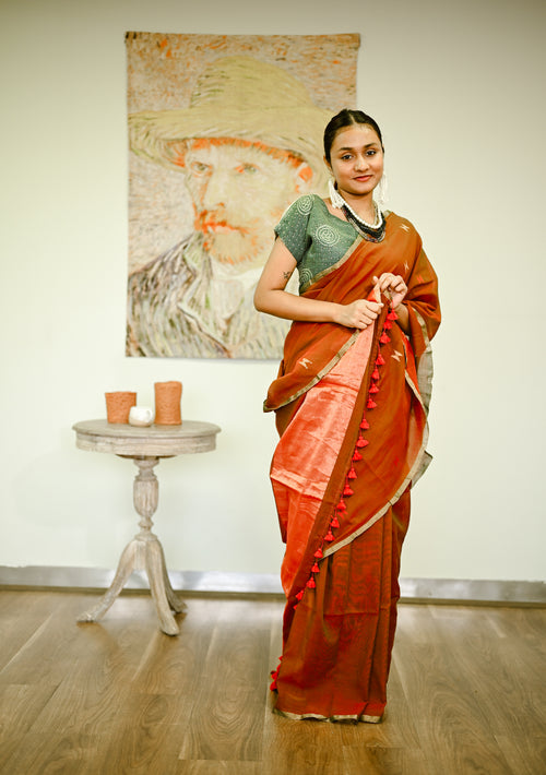 Bengal Cotton Handwoven Sari
