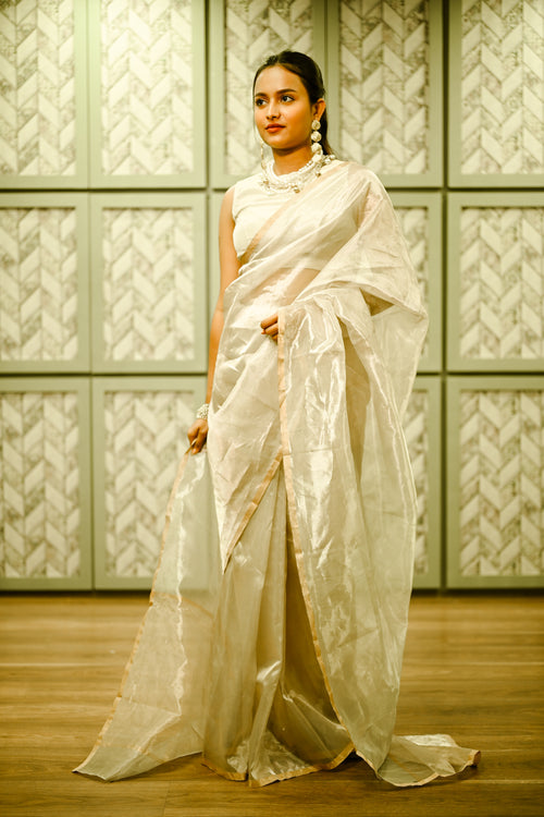 Swarna tissue silk handwoven sari