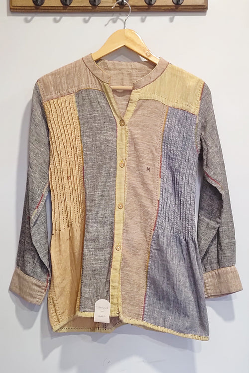 Organic kala cotton handstitched shirt