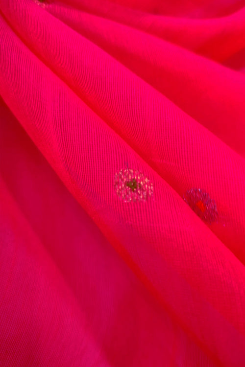 Pink Cotton Silk Fabric