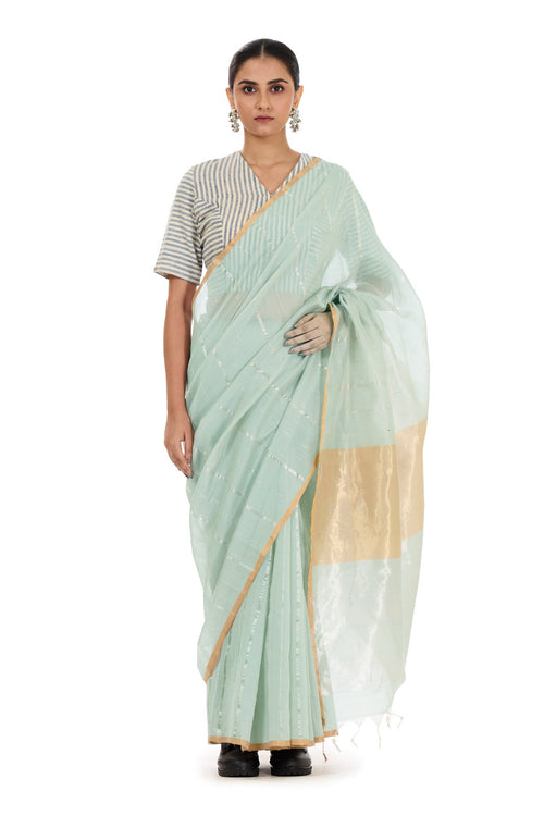Sarikialmari-soft_cotton_silk_handloom_mint_saree4