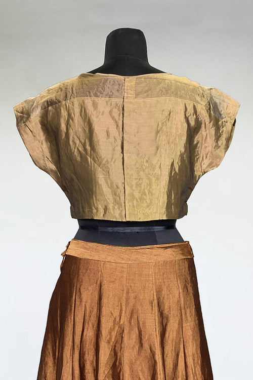 Gold organza tissue blouse