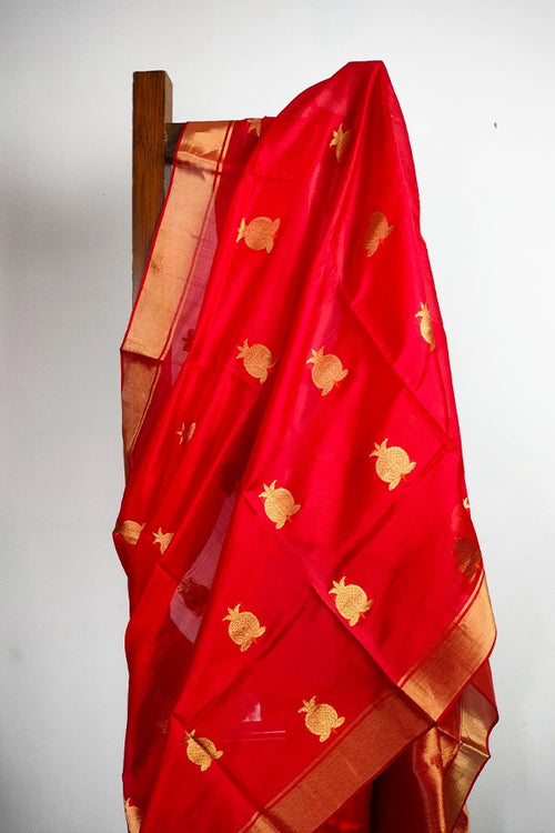 Annara - Red silk saree