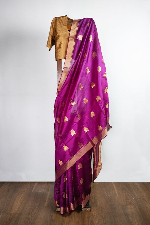 Annara - Purple silk saree