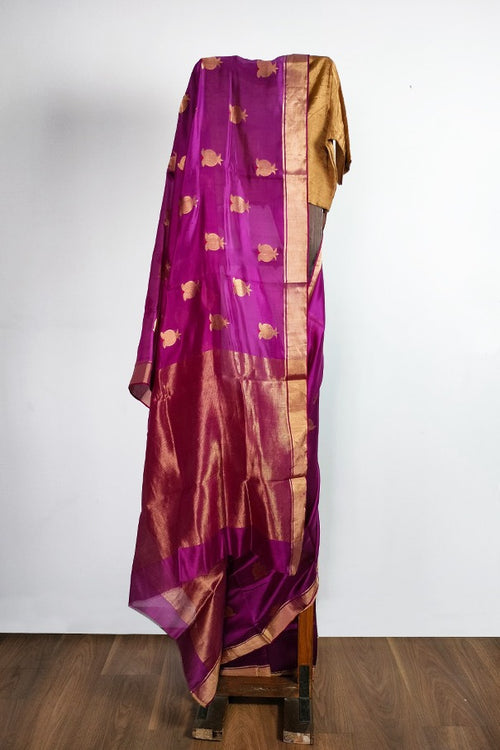 Annara - Purple silk saree