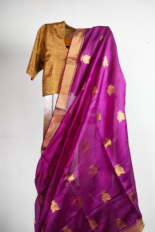 Annara - Purple silk saree