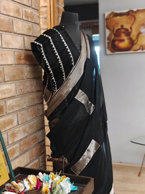 Black and silver Align saree